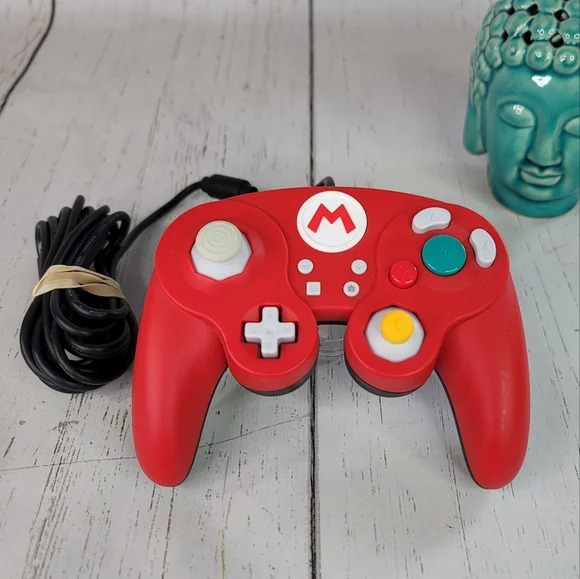 Video Games Consoles Wired Fight Pad Pro Mario Themed Design